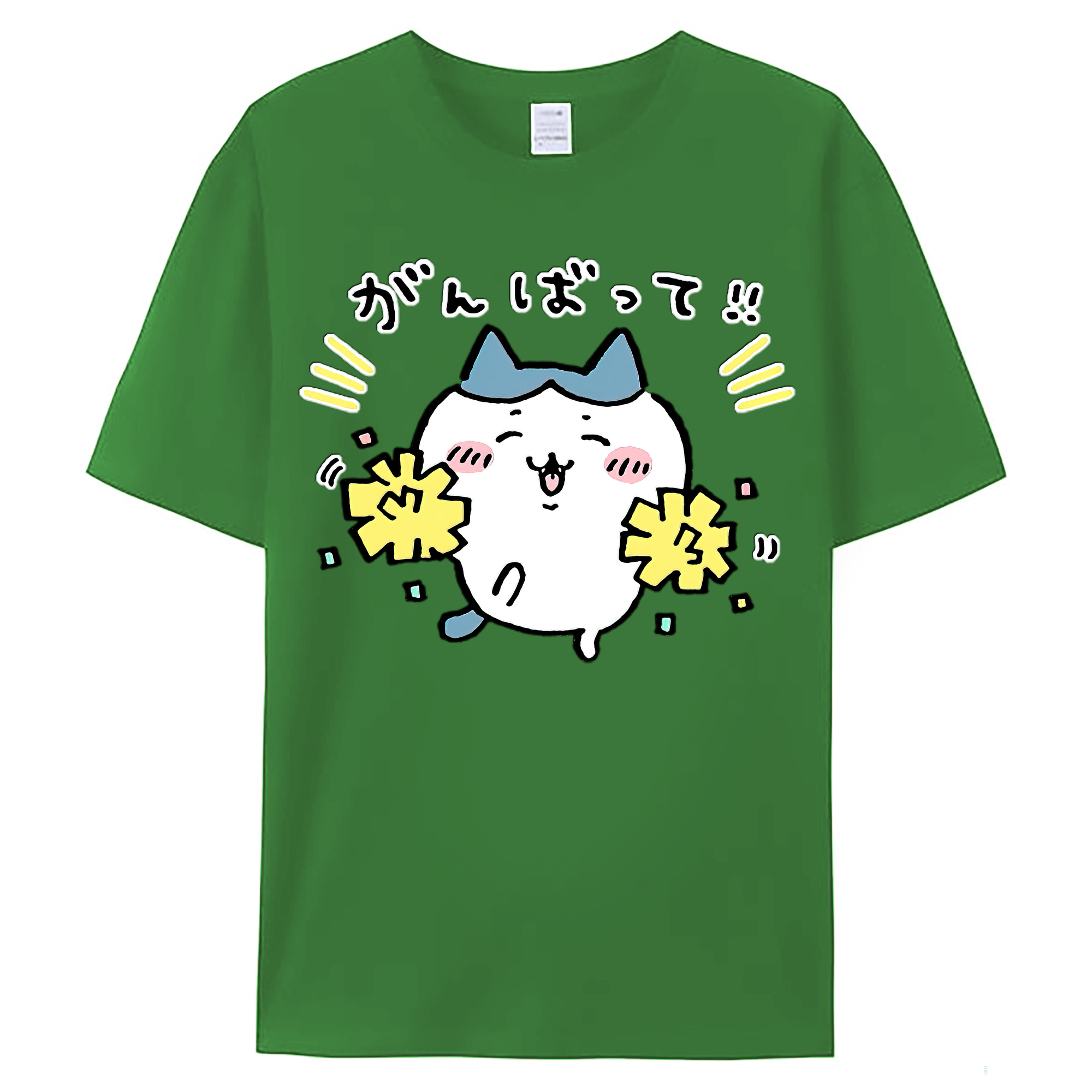 （画像用） ちいかわ ハチワレ Chii-kawa hachiware レディースカジュアルプリントTシャツ（綿100％）